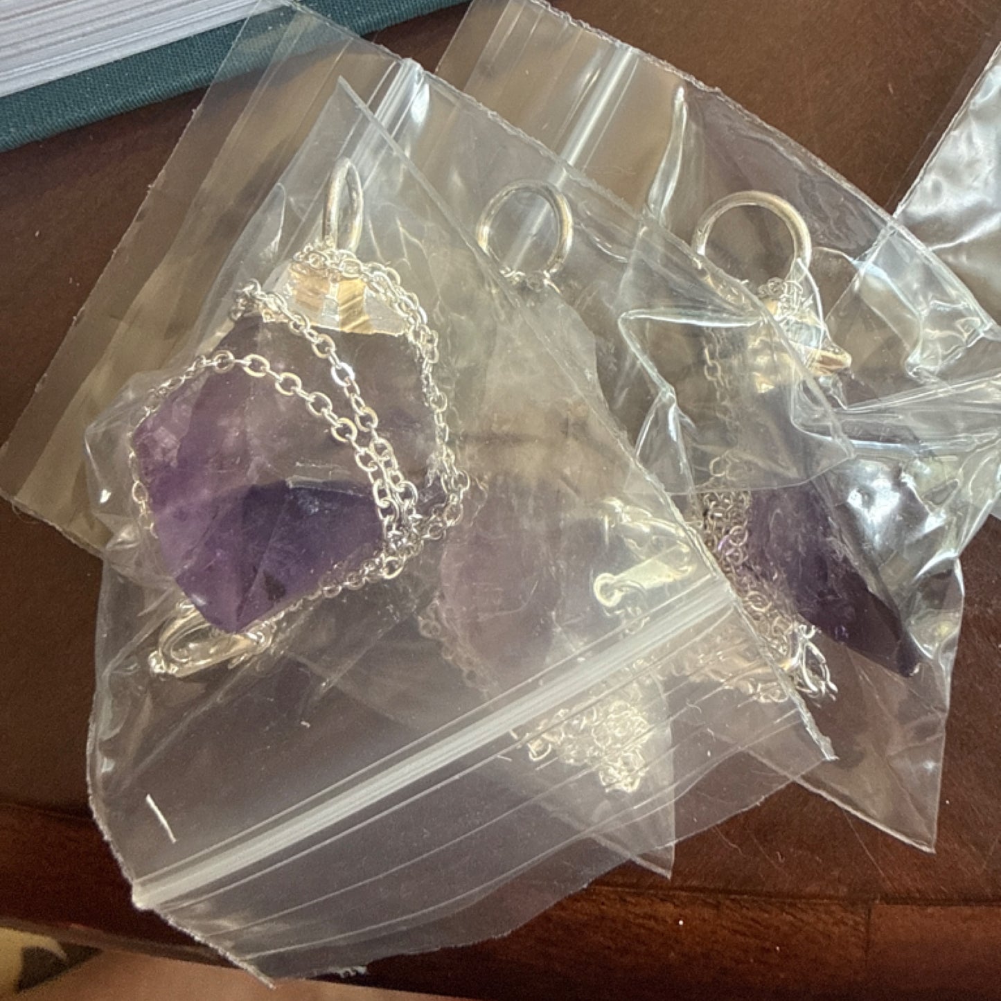 Amethyst Crystal Pendant Necklace