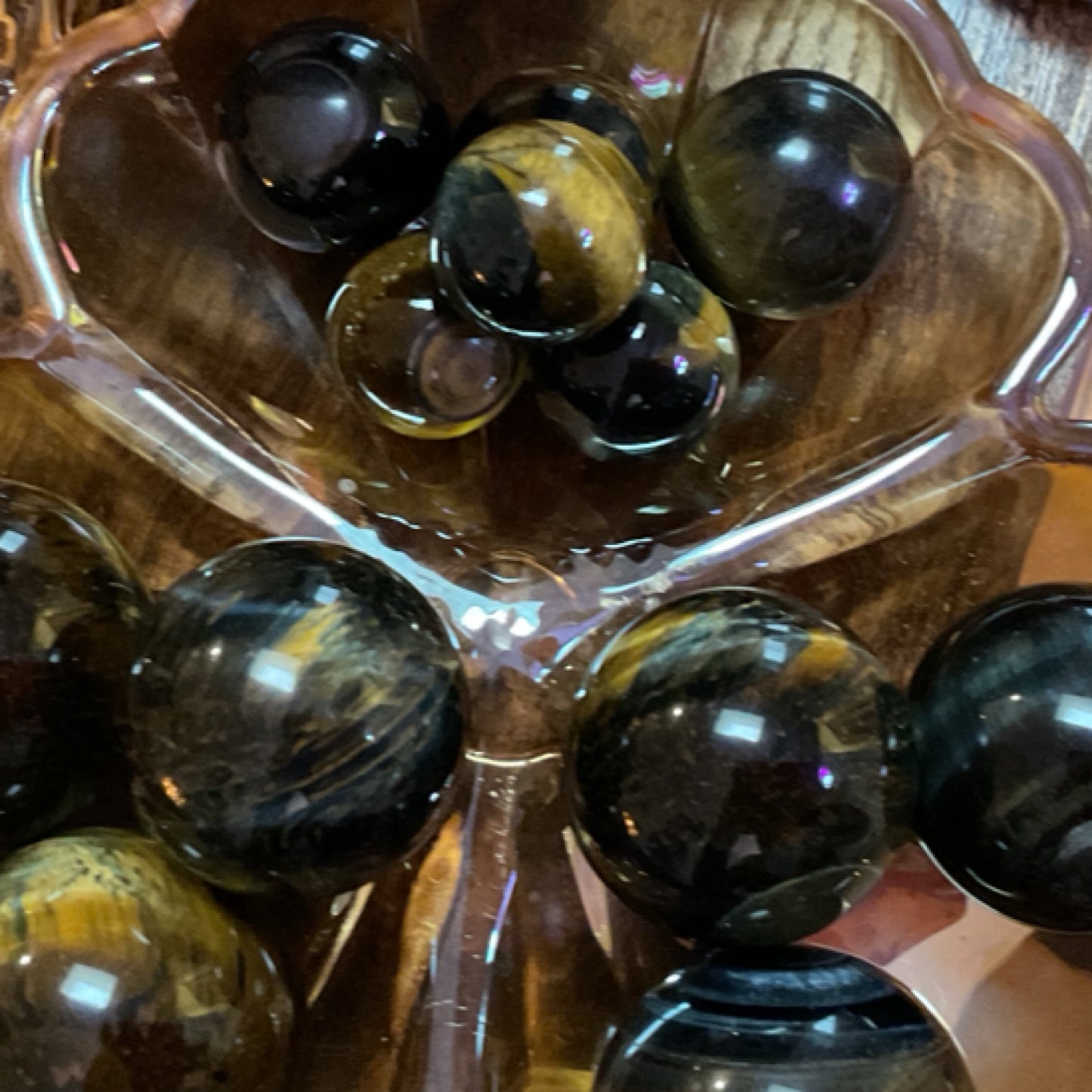 Blue Tigers Eye Spheres