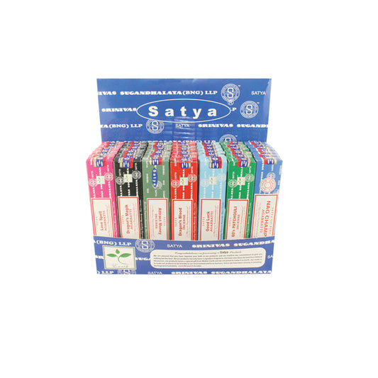 Satya - Nag Champa Incense Sticks Assorted Display (42)