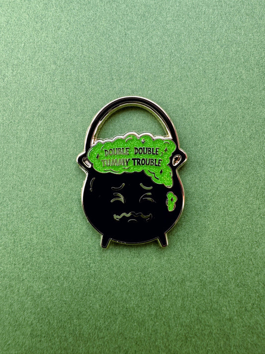 Tummy Trouble Cauldron Pin: GOLD METAL