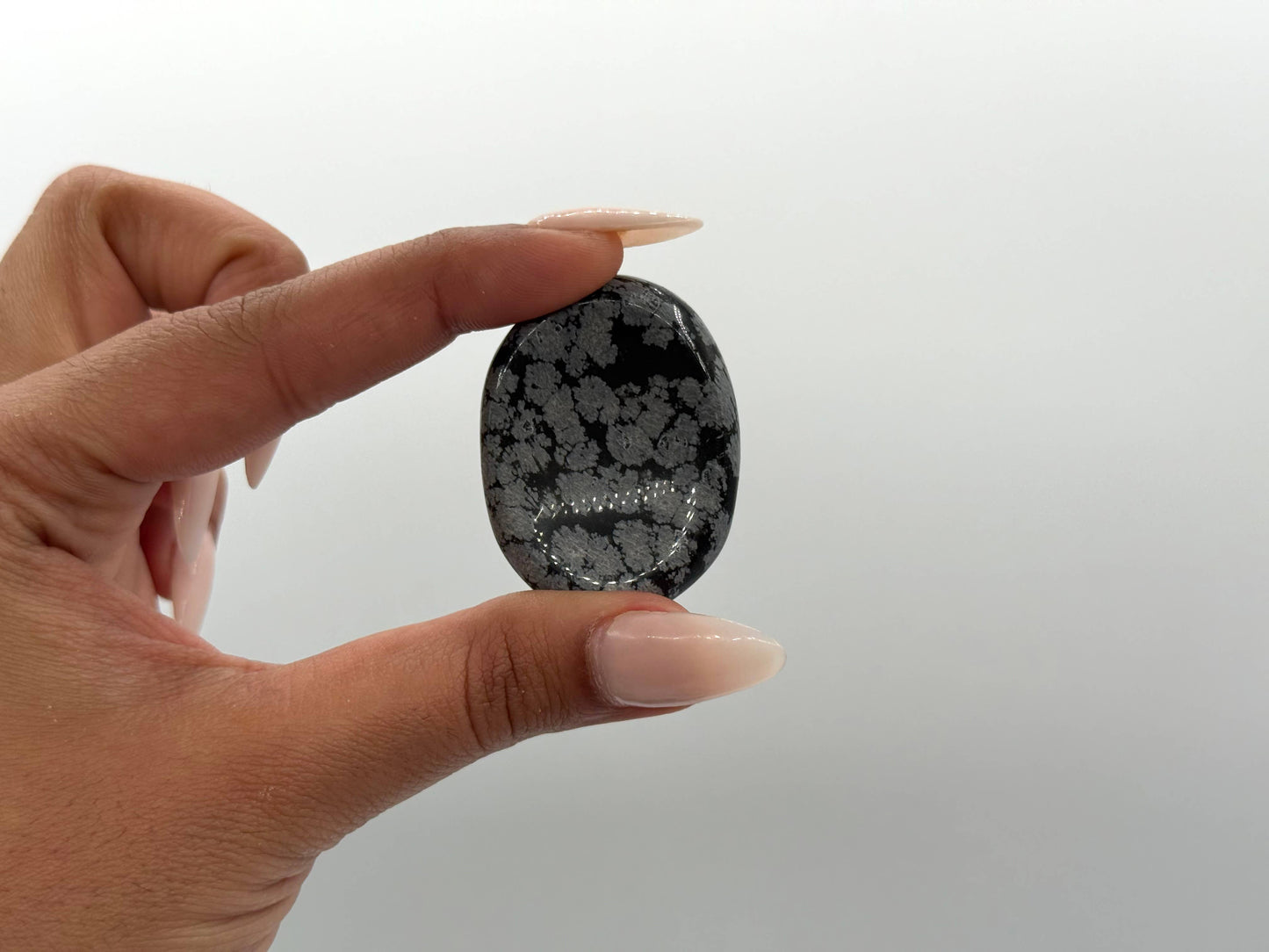 Snowflake Obsidian Worry Stones