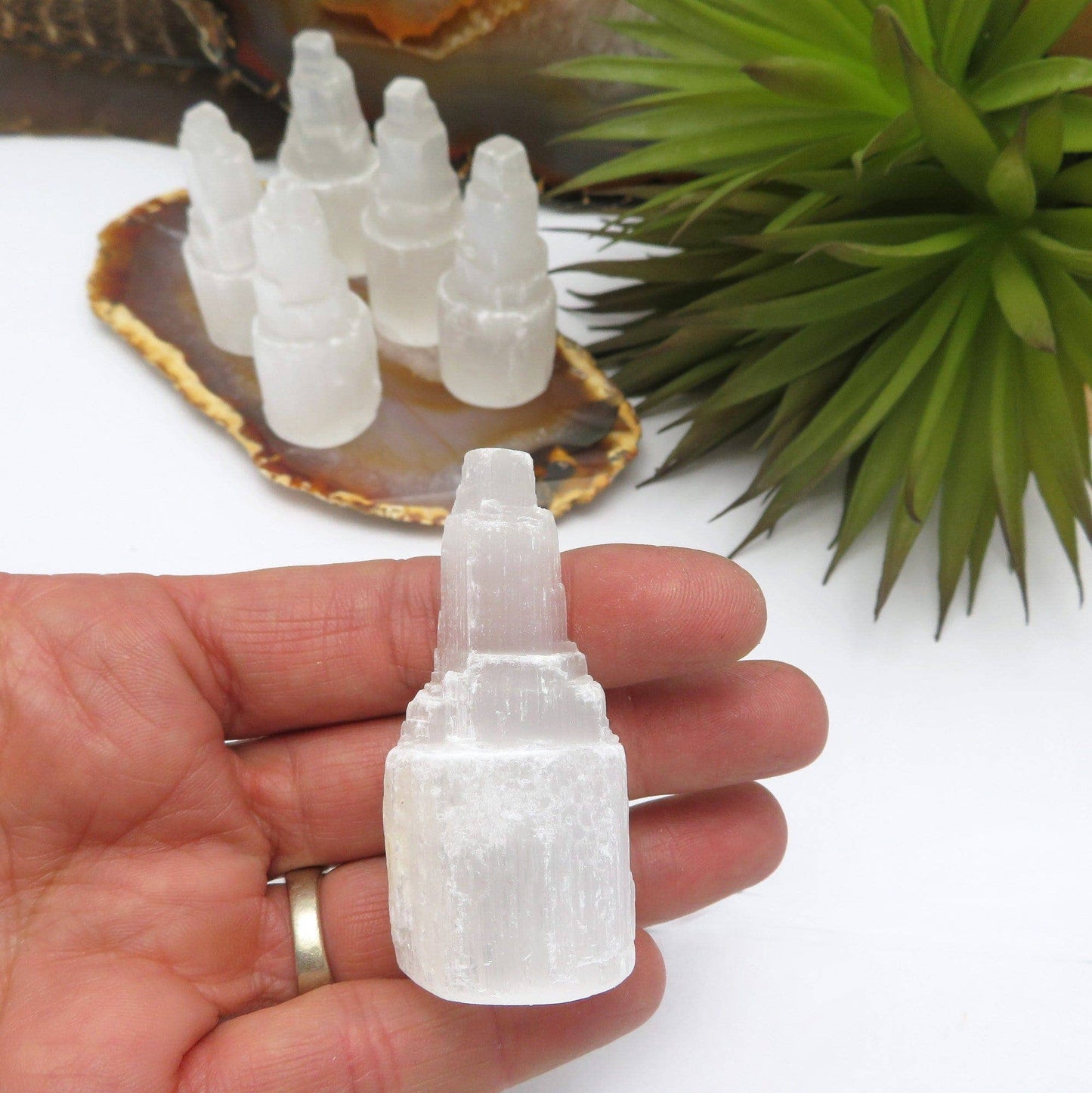 Selenite Raw Crystal Tower