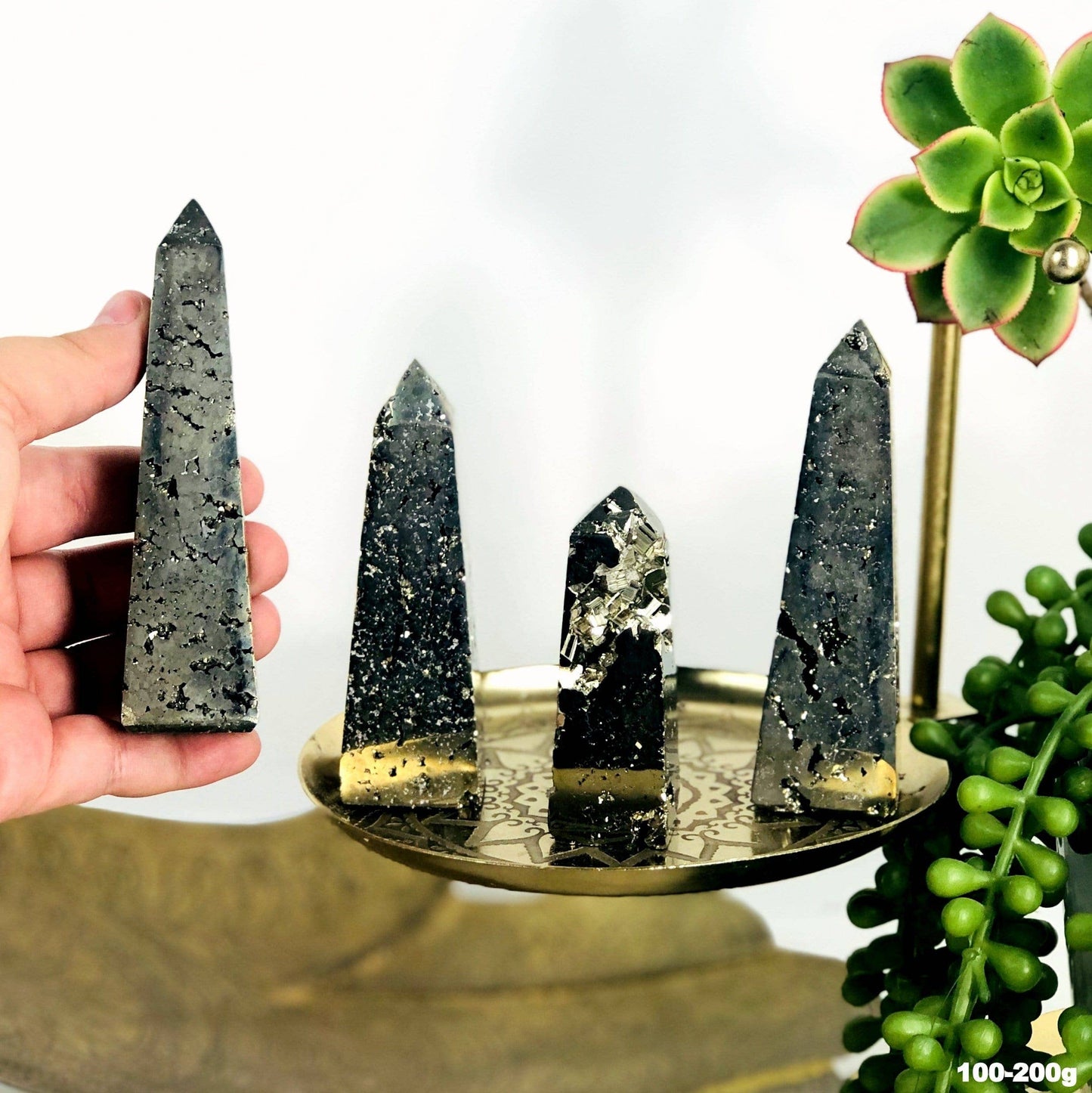 Crystal Pyrite Obelisk Tower Stones