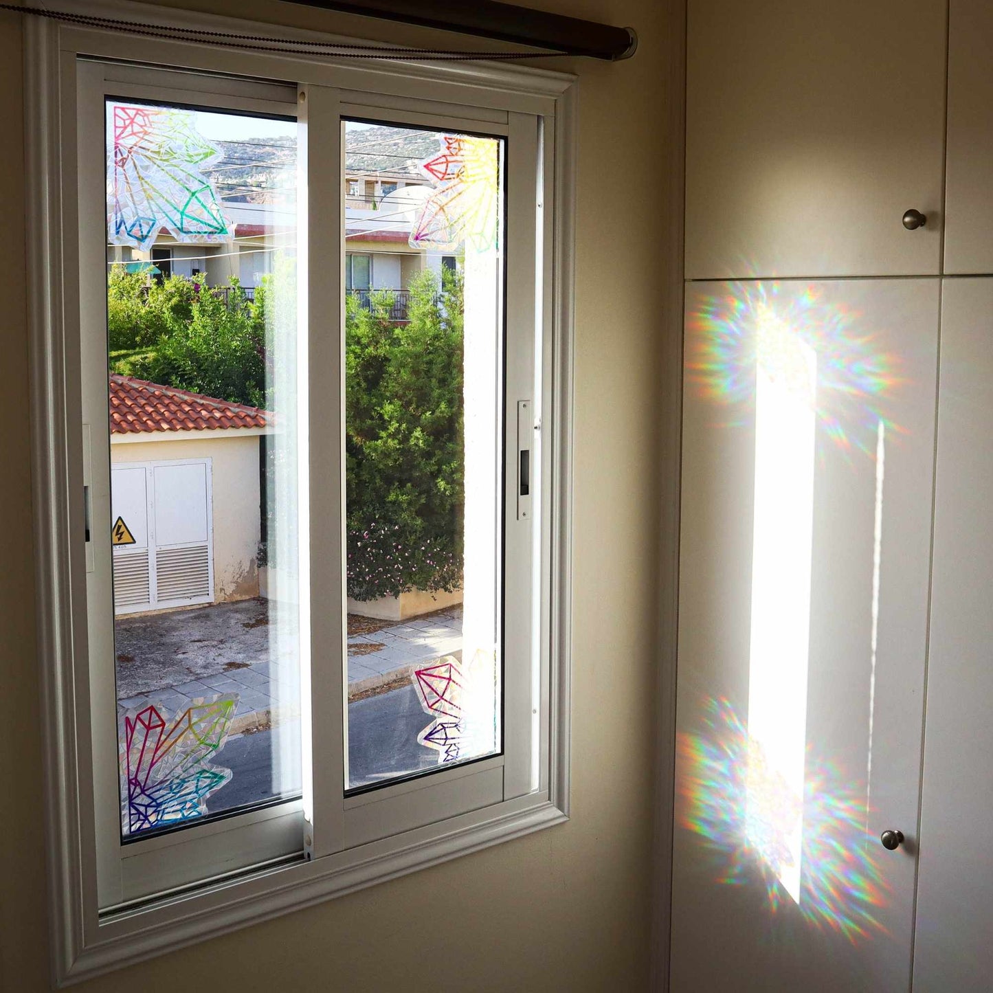 4pcs Crystal Suncatcher Sticker Set
