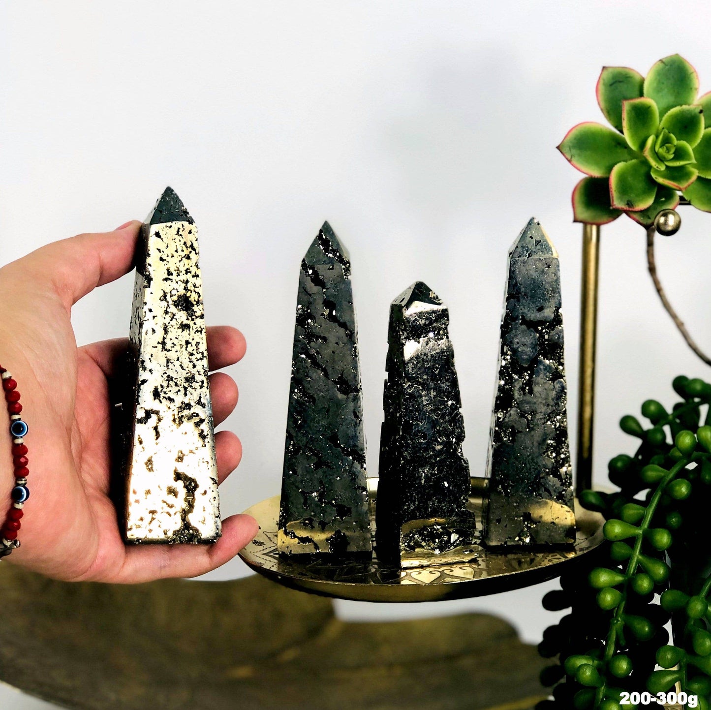 Crystal Pyrite Obelisk Tower Stones