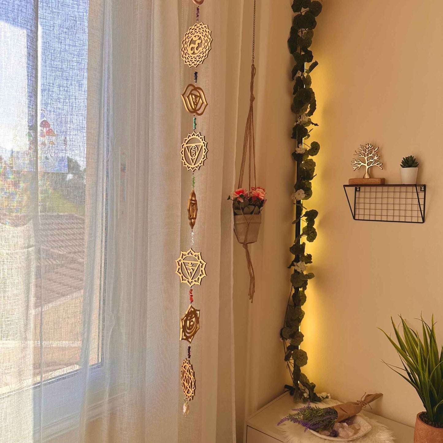 Wooden Chakra Wall Hanging