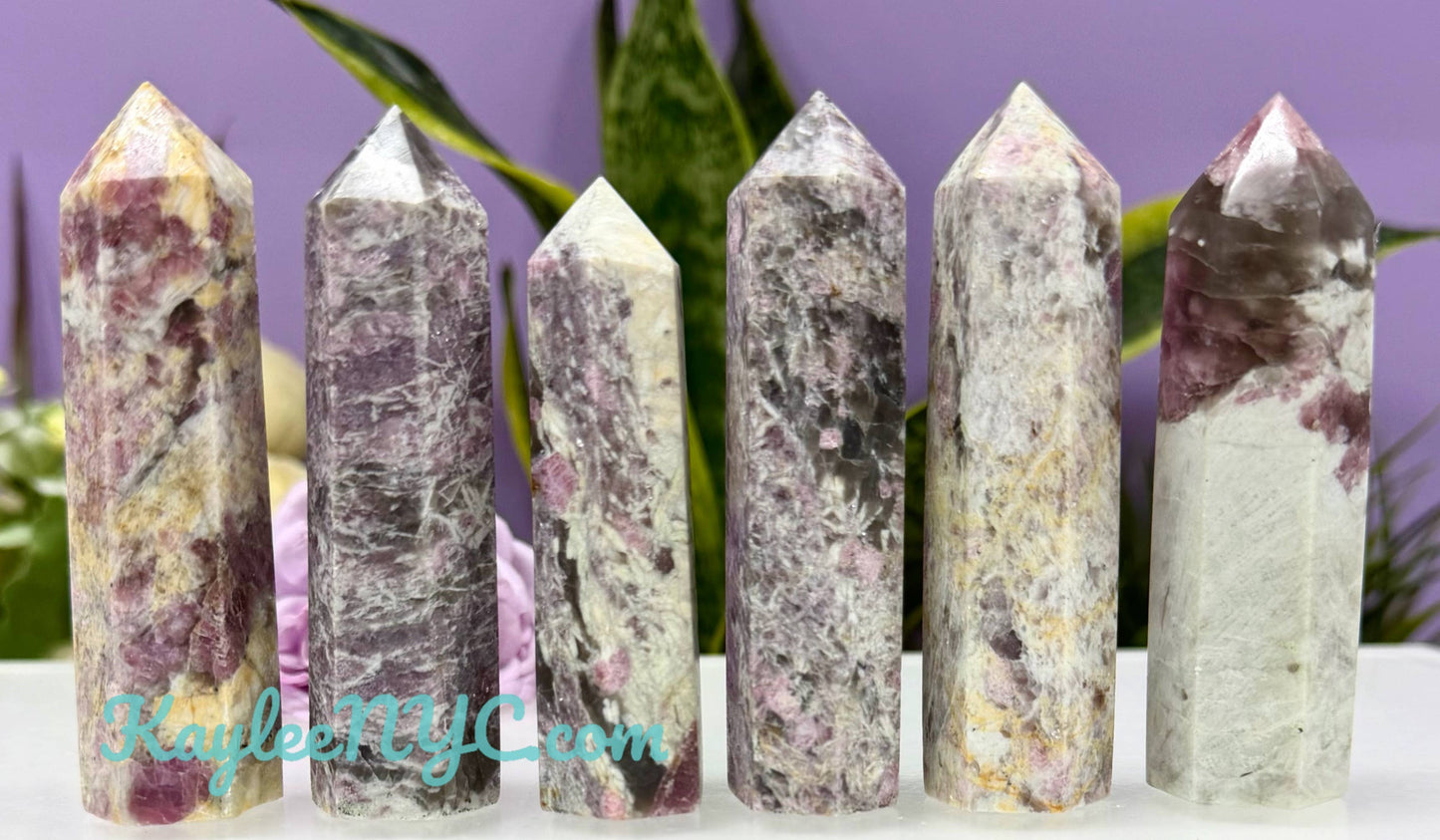 1 Lb Natural Pink Tourmaline Unicorn Stone Obelisk Tower 