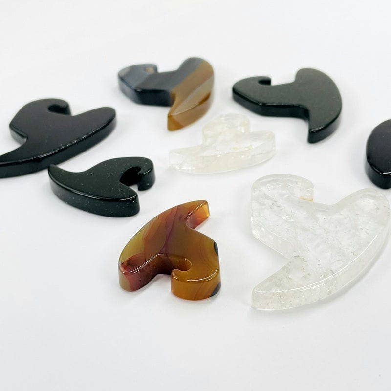 Witch Hat Cabochons  Green Goldstone