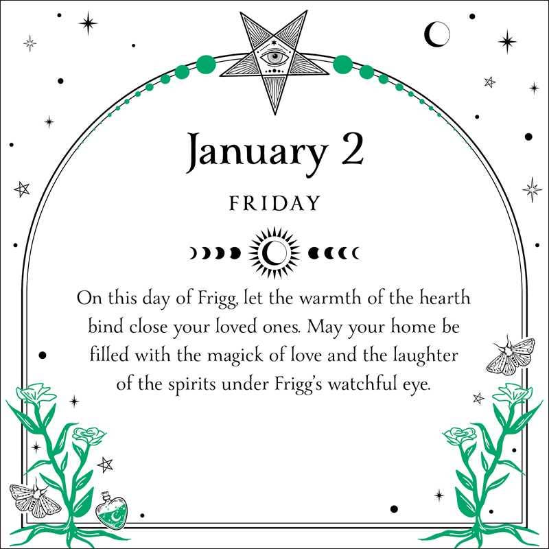 2026 Witch's Calendar: Daily Magick Day-to-Day Calendar by Barbara  Meiklejohn-Free: Calendar; 736 pages / English