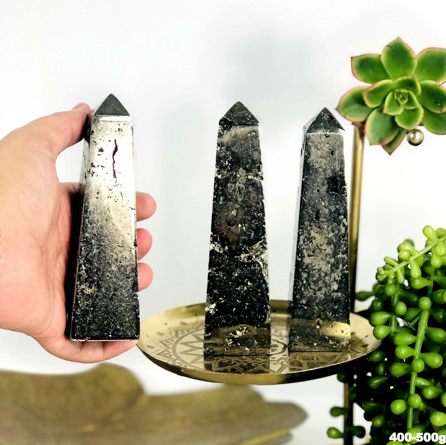 Crystal Pyrite Obelisk Tower Stones