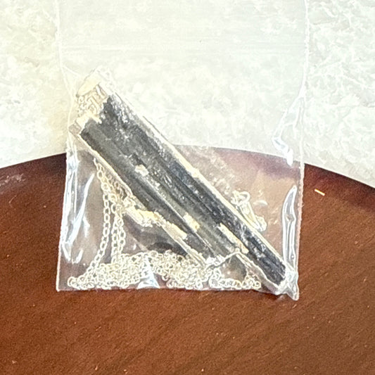 Black Tourmaline Crystal Pendant