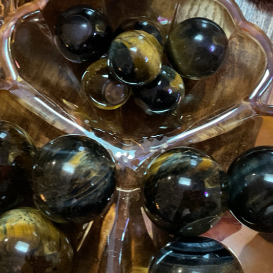 Blue Tigers Eye Spheres
